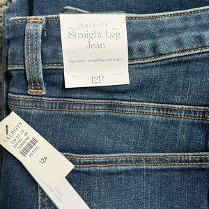 NWT Talbots straight leg jeans size 12p